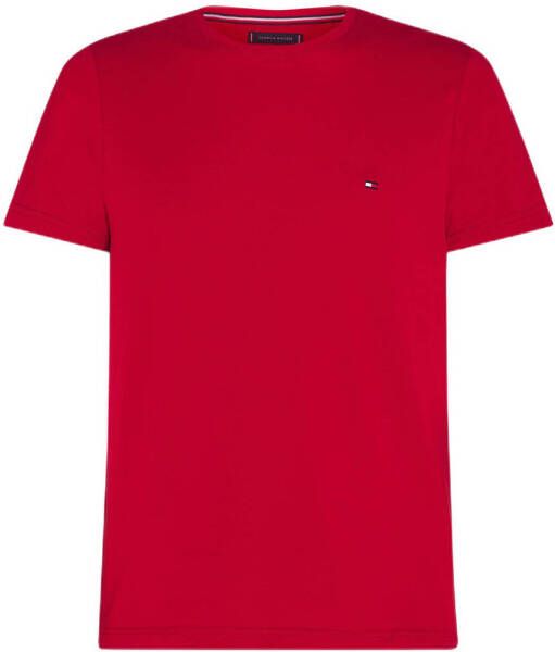 Tommy Hilfiger Big & Tall slim fit T-shirt Plus Size met logo arizona red