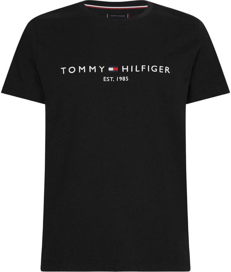 Tommy Hilfiger Big & Tall T-shirt Plus Size met logo zwart