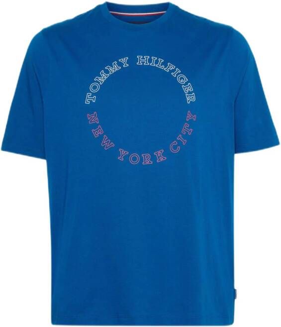 Tommy Hilfiger Big & Tall T-shirt Plus Size met printopdruk deep indigo