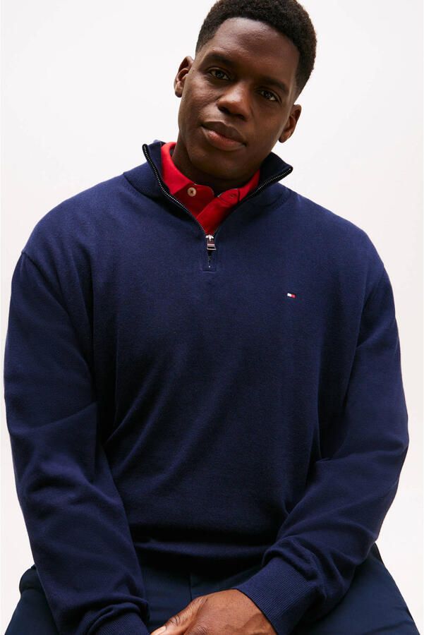 Tommy Hilfiger Big & Tall gebreide trui Plus Size donkerblauw