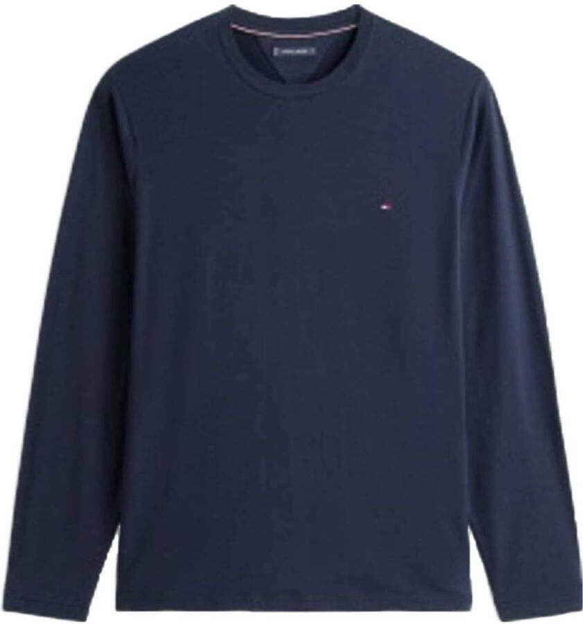 Tommy Hilfiger Longsleeve BT-STRETCH SLIM FIT TEE-B met ronde hals en logo effen casual slim fit katoenmix ronde hals grote maten - Foto 1