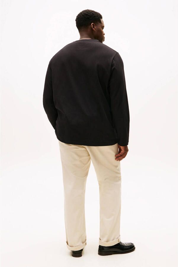 Tommy Hilfiger Longsleeve BT-STRETCH SLIM FIT TEE-B met ronde hals en logo effen casual slim fit katoenmix ronde hals grote maten - Foto 2