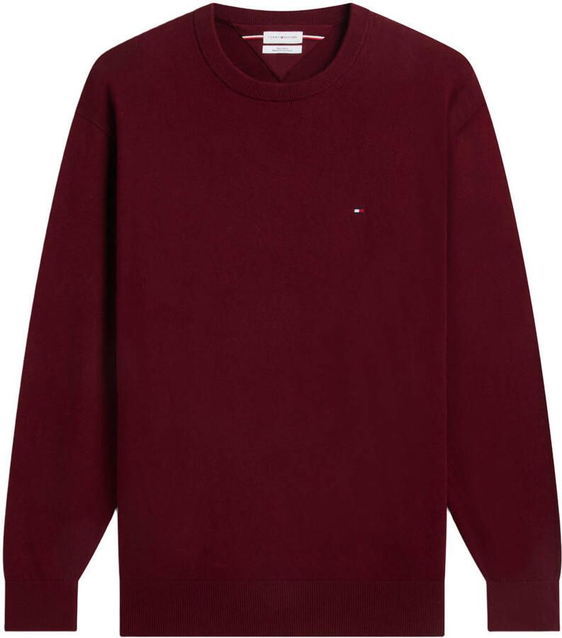 Tommy Hilfiger Big & Tall Plus Size regular fit gebreide trui met kasjmier burgundy