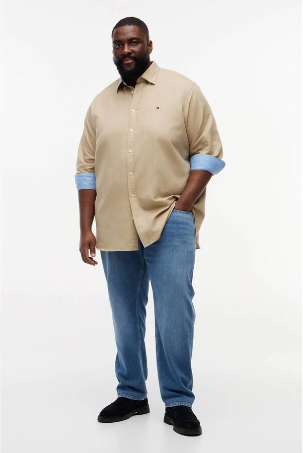 Tommy Hilfiger Big & Tall regular casual overhemd met linnen beige - Foto 2