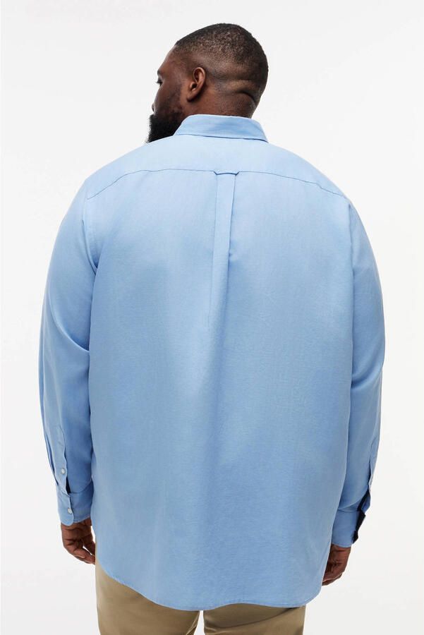 Tommy Hilfiger Big & Tall regular casual overhemd met linnen lichtblauw - Foto 2
