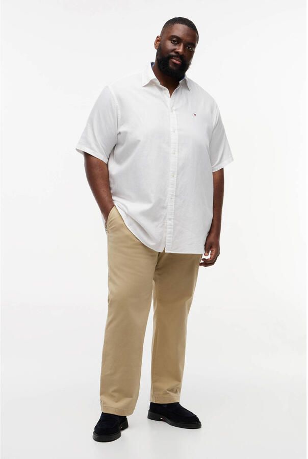 Tommy Hilfiger Big & Tall regular casual overhemd met linnen wit - Foto 2