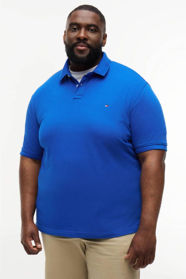 Tommy Hilfiger Big & Tall regular polo blauw - Foto 3