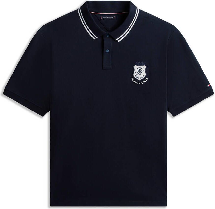 Tommy Hilfiger Big & Tall regular polo donkerblauw