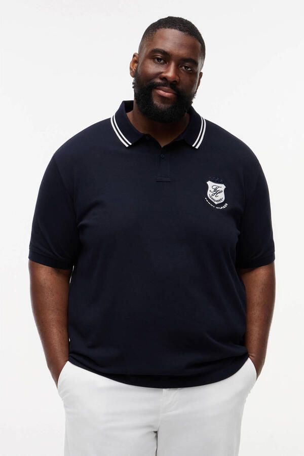 Tommy Hilfiger Big & Tall regular polo donkerblauw - Foto 3