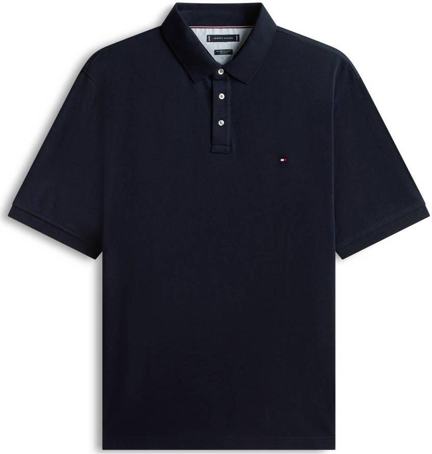 Tommy Hilfiger Big & Tall regular polo Plus Size donkerblauw