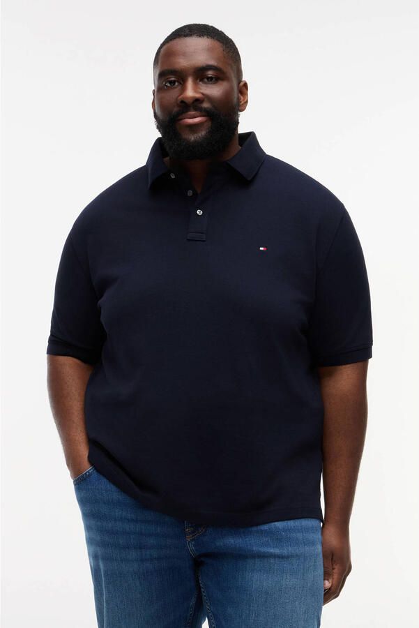 Tommy Hilfiger Big & Tall regular polo Plus Size donkerblauw - Foto 3