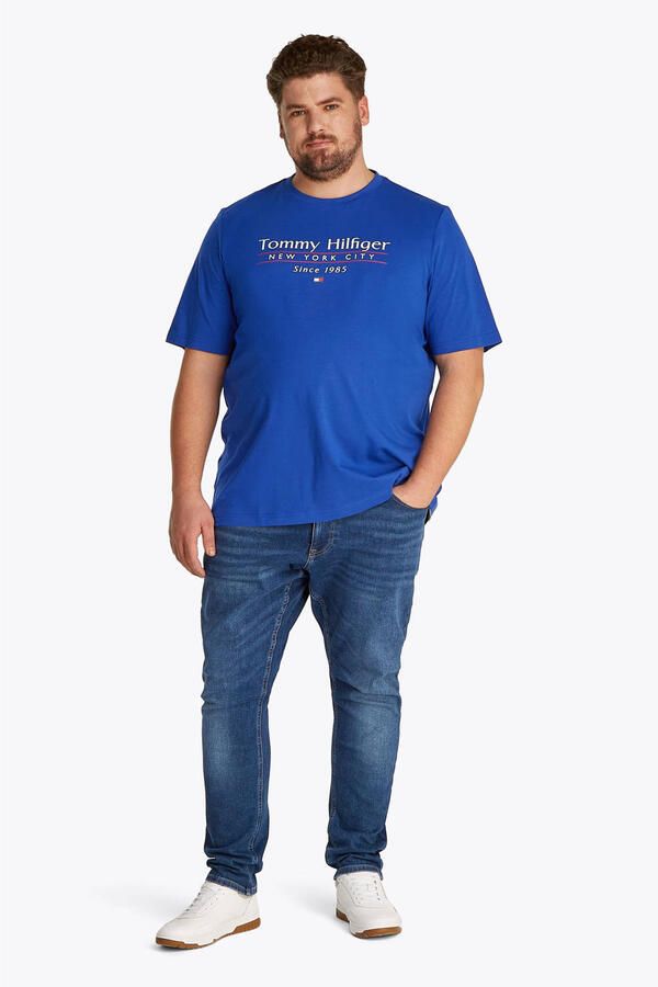 Tommy Hilfiger T-shirt BT-HILFIGER CENTER STACK TEE-B Grote maten met meerkleurige print