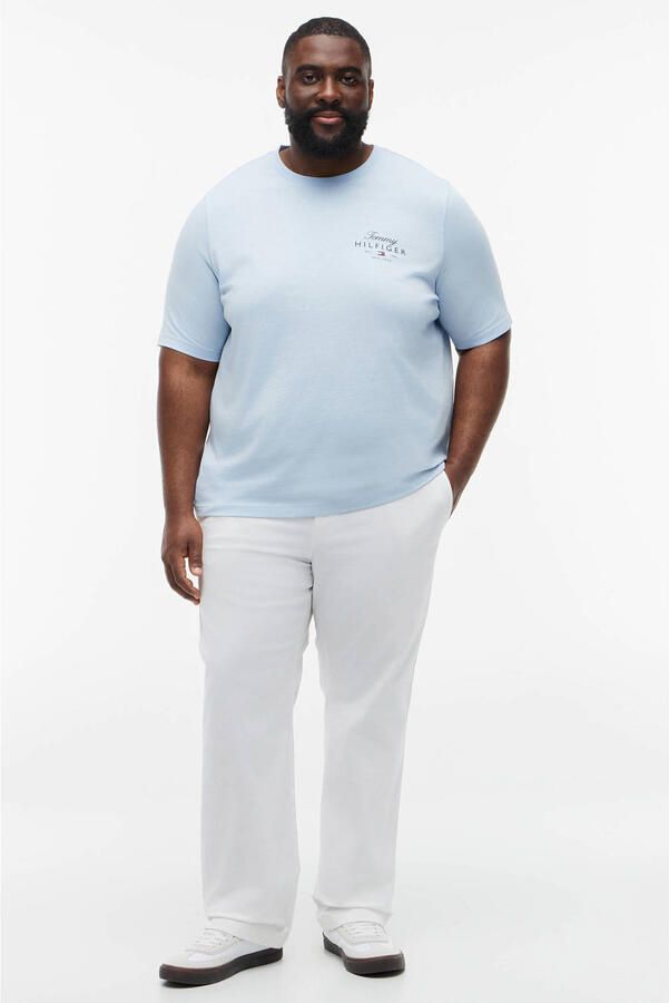Tommy Hilfiger Big & Tall regular T-shirt lichtblauw - Foto 2
