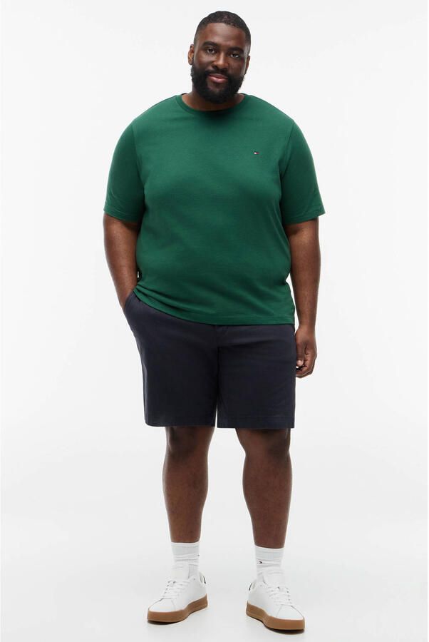 Tommy Hilfiger Big & Tall regular T-shirt Plus Size donkergroen - Foto 2