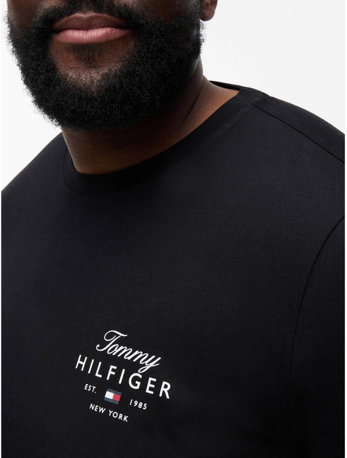 Tommy Hilfiger Big & Tall regular T-shirt zwart - Foto 2