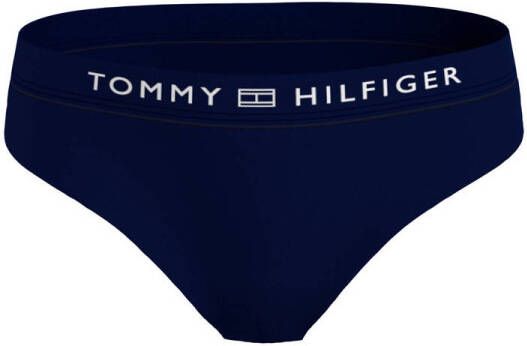 Tommy Hilfiger Navy Bikini Onderkant met Logo Tailleband Blue Dames