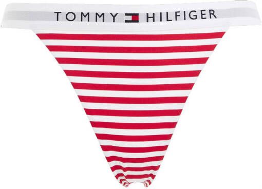Tommy Hilfiger Swimwear Bikinibroekje TH WB CHEEKY BIKINI PRINT met tommy hilfiger-branding