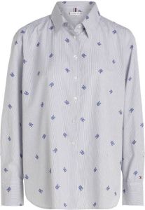 Tommy Hilfiger blouse met all over print lichtblauw