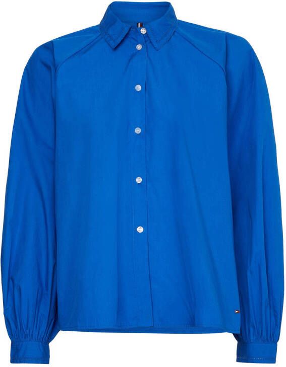 Tommy Hilfiger Kobalt Blouse Org Co Solid Raglan Shirt Ls