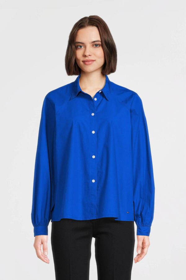 Tommy Hilfiger Kobalt Blouse Org Co Solid Raglan Shirt Ls