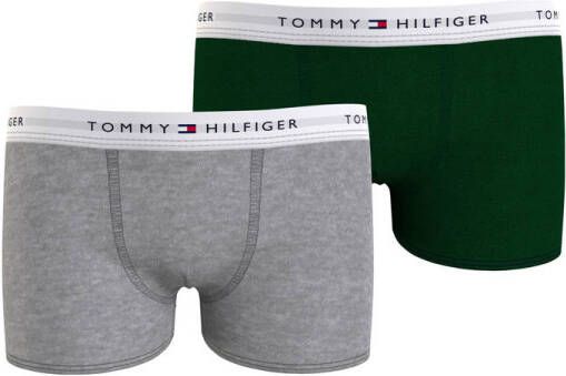 Tommy Hilfiger boxershort set van 2 grijs melange groen