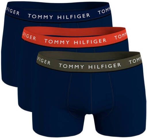 TOMMY HILFIGER UNDERWEAR Tommy Hilfiger Heren Boxershorts 3p Trunk Wb Donkerblauw