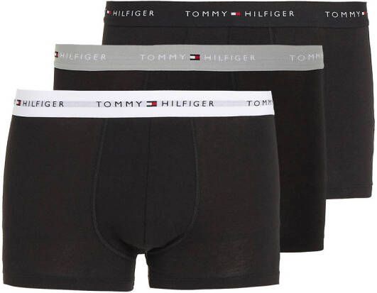 Tommy Hilfiger Underwear Trunk (3-pack) Boxershorts Kleding grey heather black white maat: S beschikbare maaten:S