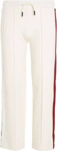 Tommy Hilfiger broek GLOBAL met zijstreep offwhite rood donkerblauw
