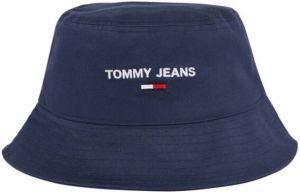 Tommy Hilfiger bucket hat met logo donkerblauw