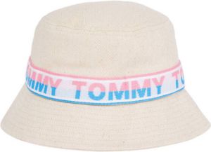 Tommy Hilfiger bucket hat met logo ecru