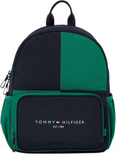 Tommy Hilfiger colourblock rugzak met logo zwart groen