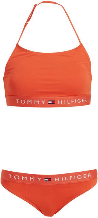 Tommy Hilfiger crop bikini oranje Meisjes Gerecycled polyamide (duurzaam) 152 164