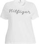Tommy Hilfiger Curve T-shirt CRV REG ROPE PUFF PRINT met printopdruk ecru - Thumbnail 1
