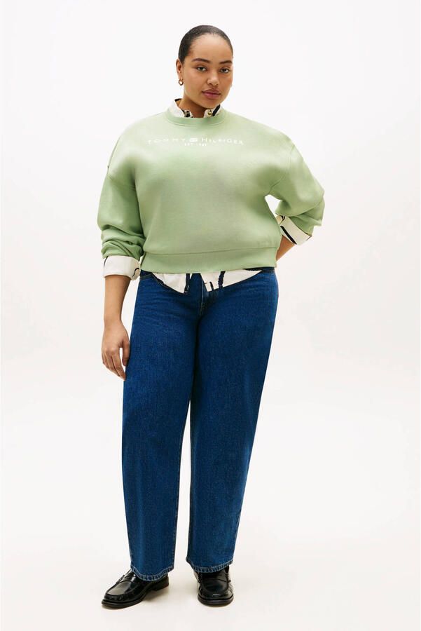 Tommy Hilfiger Curve sweater lichtgroen - Foto 3