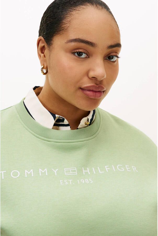 Tommy Hilfiger Curve sweater lichtgroen - Foto 2