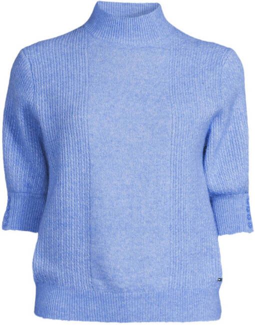 Tommy Hilfiger fijngebreide trui met wol lichtblauw