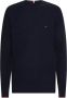 Tommy Hilfiger Donkerblauwe Trui Exaggerated Structure Crew Neck - Thumbnail 2