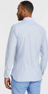 Tommy Hilfiger gestreept slim fit overhemd met biologisch katoen breezy blue white