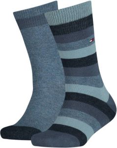 Tommy Hilfiger gestreepte sokken set van 2 blauw