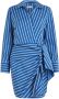 TOMMY HILFIGER Dames Jurken Co Stripe Short Wrap Shirt Dress Blauw - Thumbnail 2