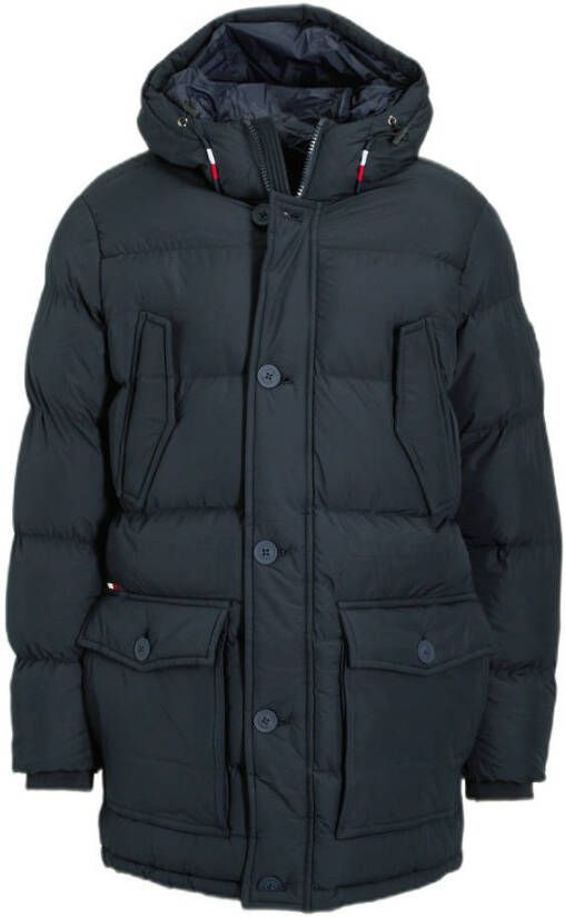 Tommy Hilfiger gewatteerde jas ROCKIE van gerecycled polyester desert sky