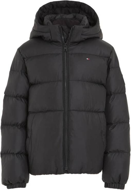 Tommy Hilfiger gewatteerde winterjas ESSENTIAL DOWN van polyester zwart 128