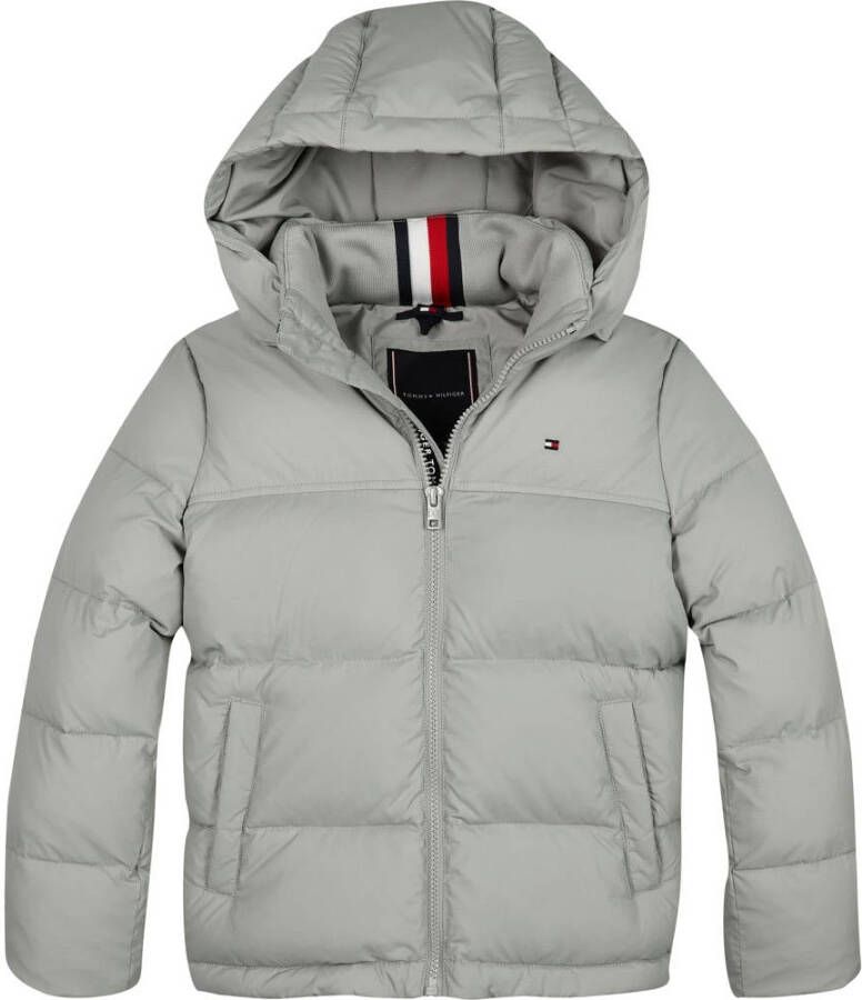 Tommy Hilfiger Teens Gewatteerde jas met labelstitching model 'MIXED FABRIC JACKET'
