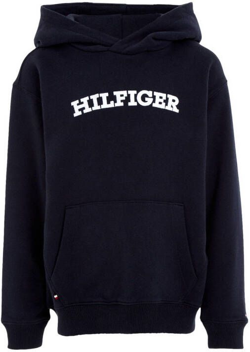 Tommy Hilfiger hoodie HILFIGER ARCHED met logo diep donkerblauw Sweater 116