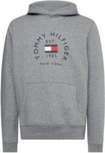 Tommy Hilfiger hoodie met biologisch katoen heathered speckled dark grey