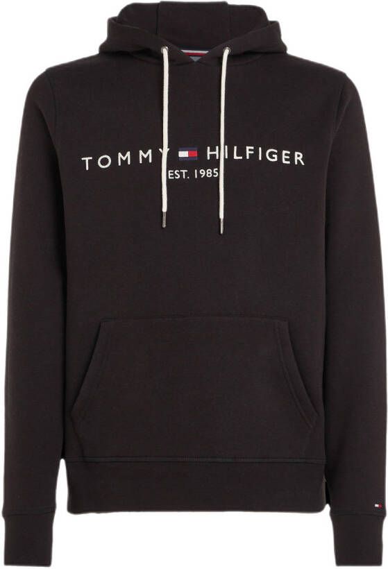 Tommy Hilfiger hoodie met katoen jet black