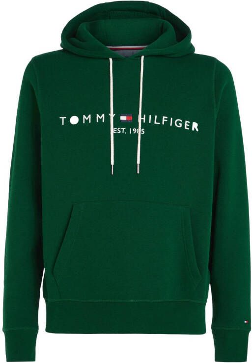 Tommy Hilfiger hoodie met biologisch katoen prep green