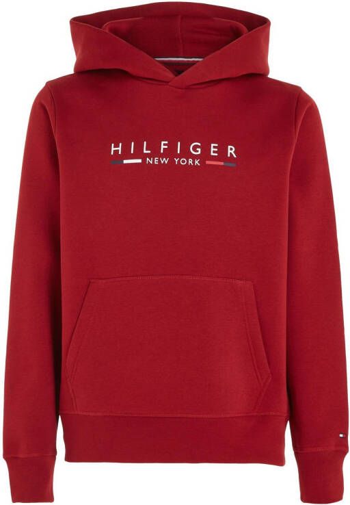 Tommy Hilfiger hoodie met biologisch katoen regatta red