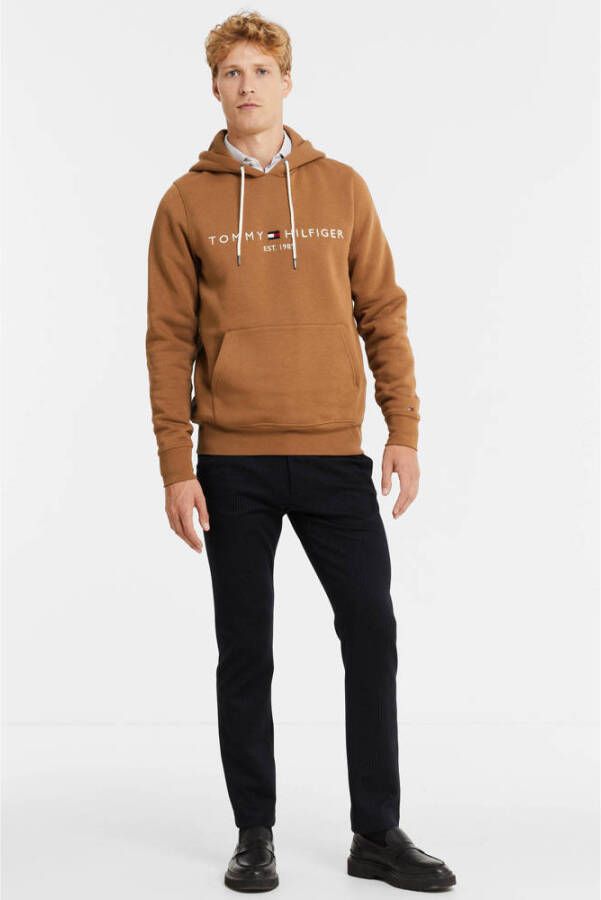 Tommy Hilfiger hoodie met logo desert khaki