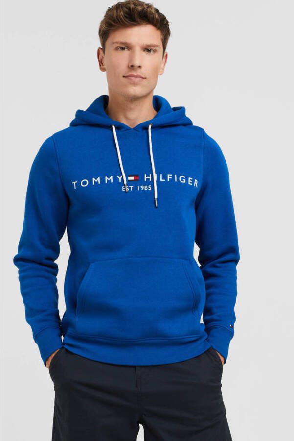 Tommy Hilfiger hoodie met logo greek isle blue
